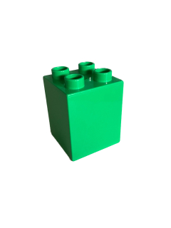 Lego Duplo kostka zelená 2x2x2